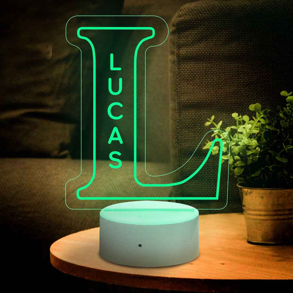LED A–Z Personalized Lamp | “Yes, It’s Your Name. Obviously.”