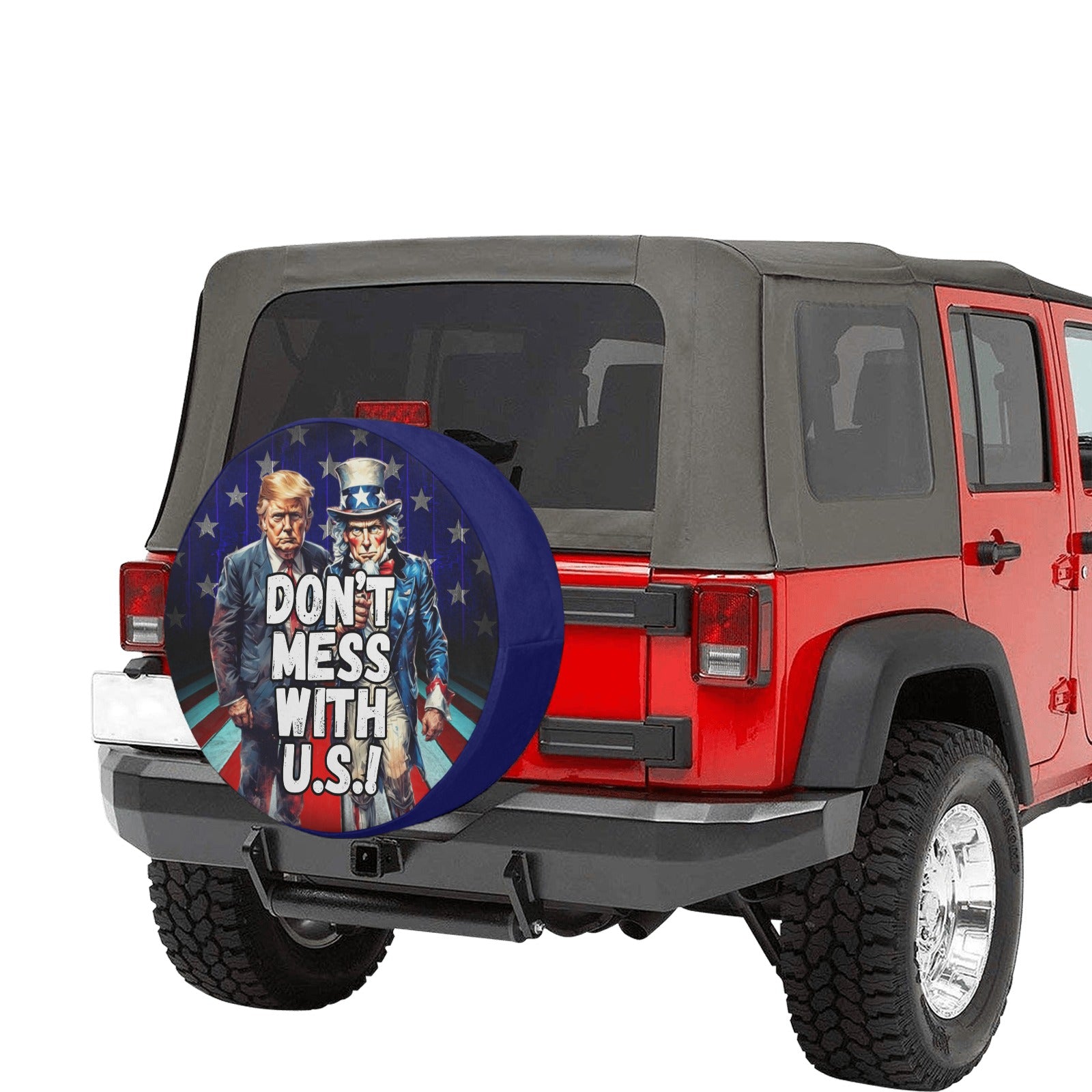 Don't Mess with U.S. Spare Tire Cover(Small)(15")