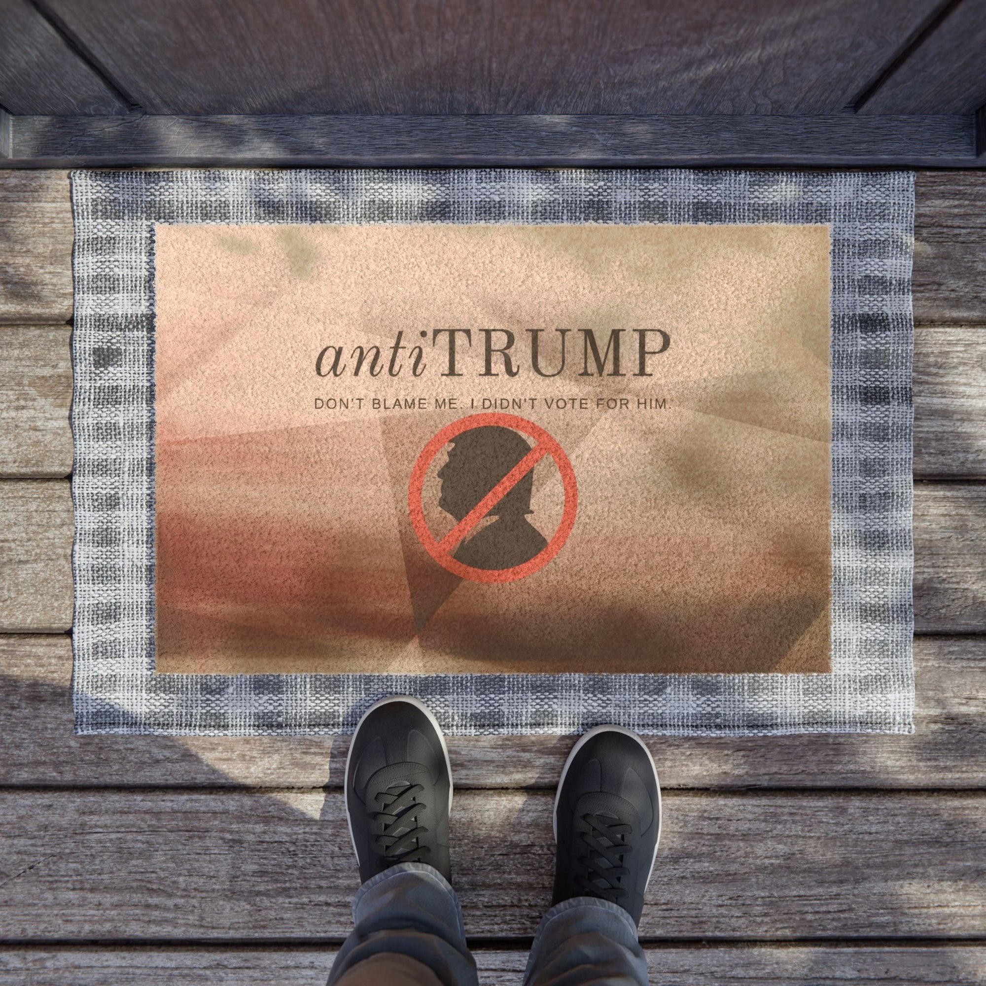 Anti-Trump Doormat - Humor & Social Commentary for Activists Printify