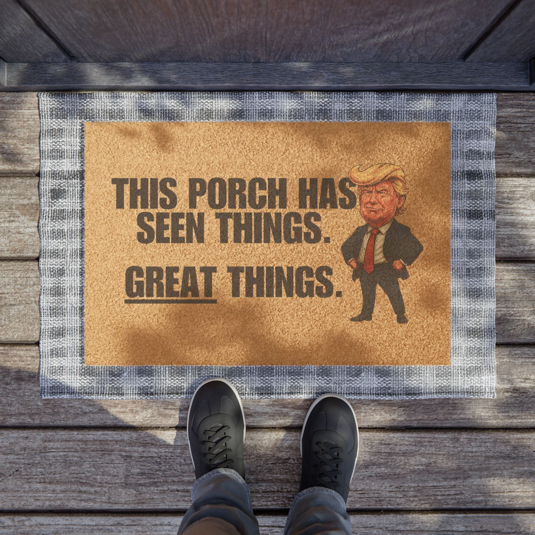 This Porch Has Seen Things Doormat – Parody Welcome Mat