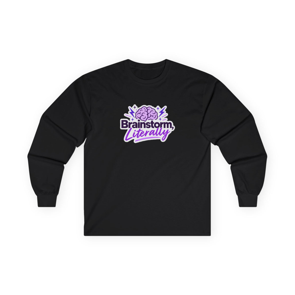 Brainstorm, Literally Epilepsy Awareness Long Sleeve Shirt | Purple Brain Epilepsy Tee