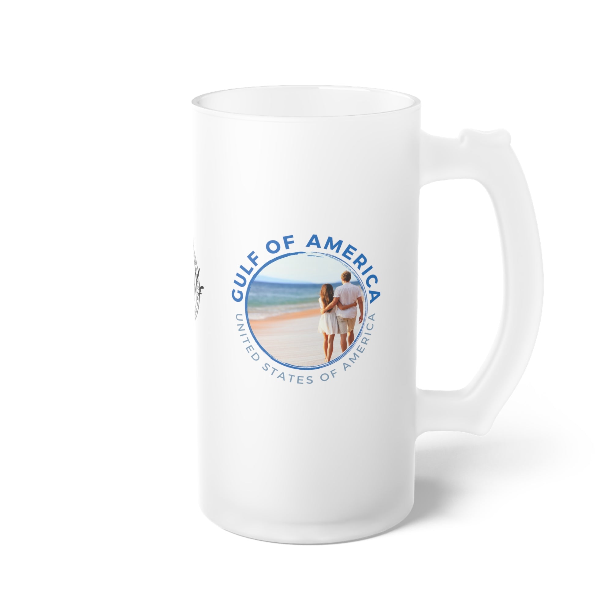 American Gulf USA Frosted Glass Beer Mug