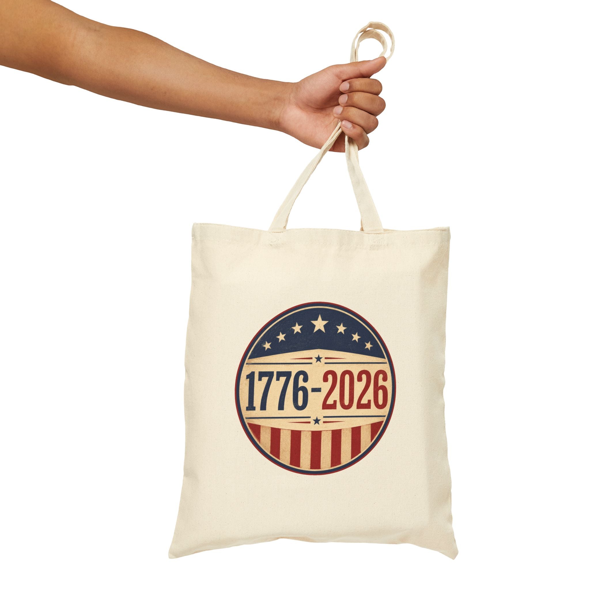 1776–2026 America Anniversary Canvas Tote Bag | Patriotic USA Carryall