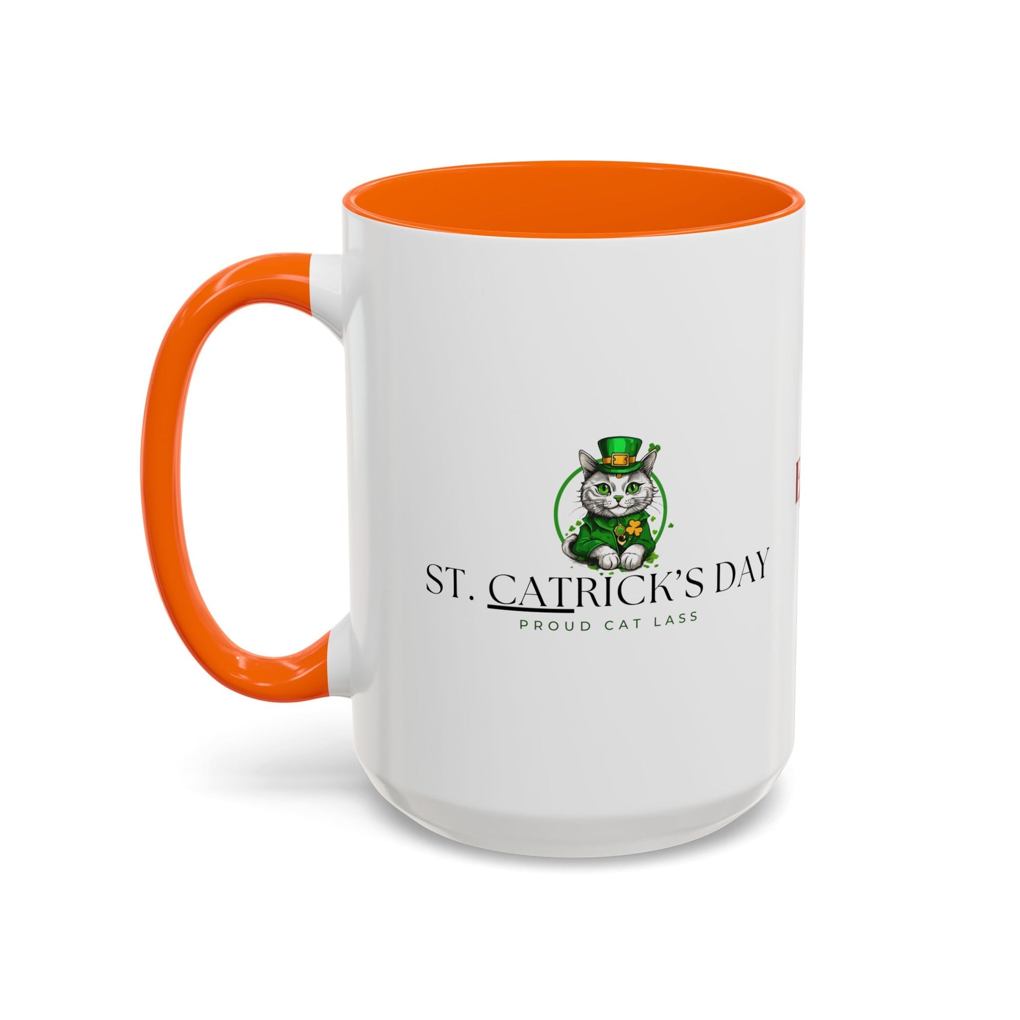 St. Patrick's Day Cat Coffee Mug - Proud Cat Lass Design Printify