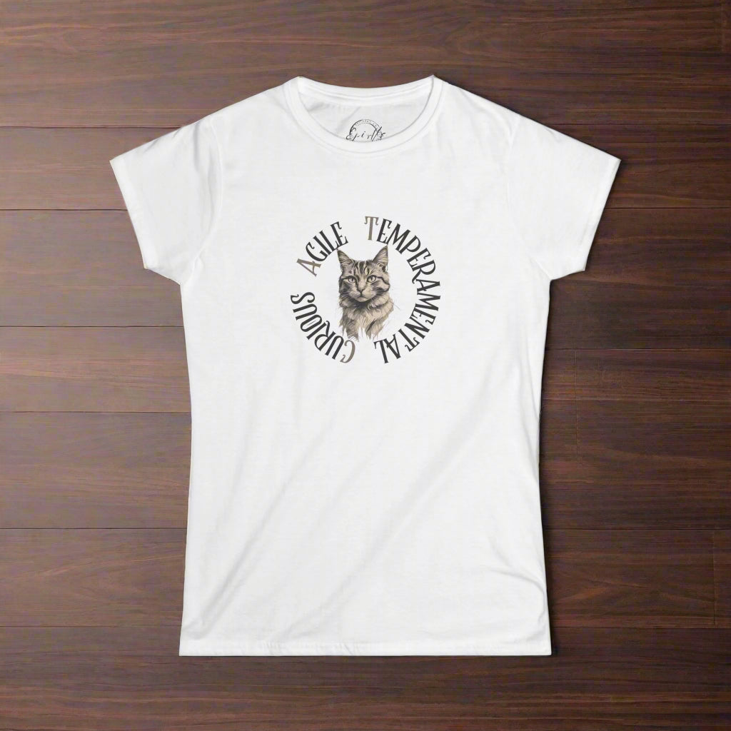 Cat Lover's Softstyle Tee with Whimsical Design