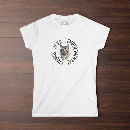 Cat Lover's Softstyle Tee with Whimsical Design