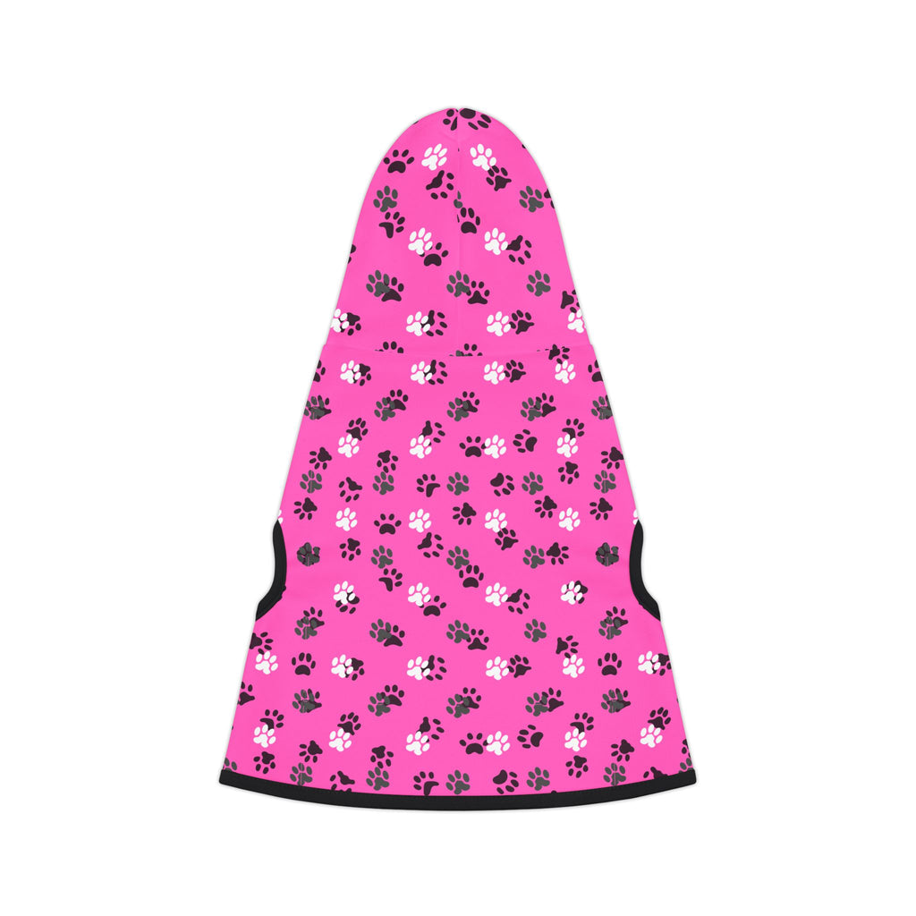 Pink Paw Prints Pet Hoodie