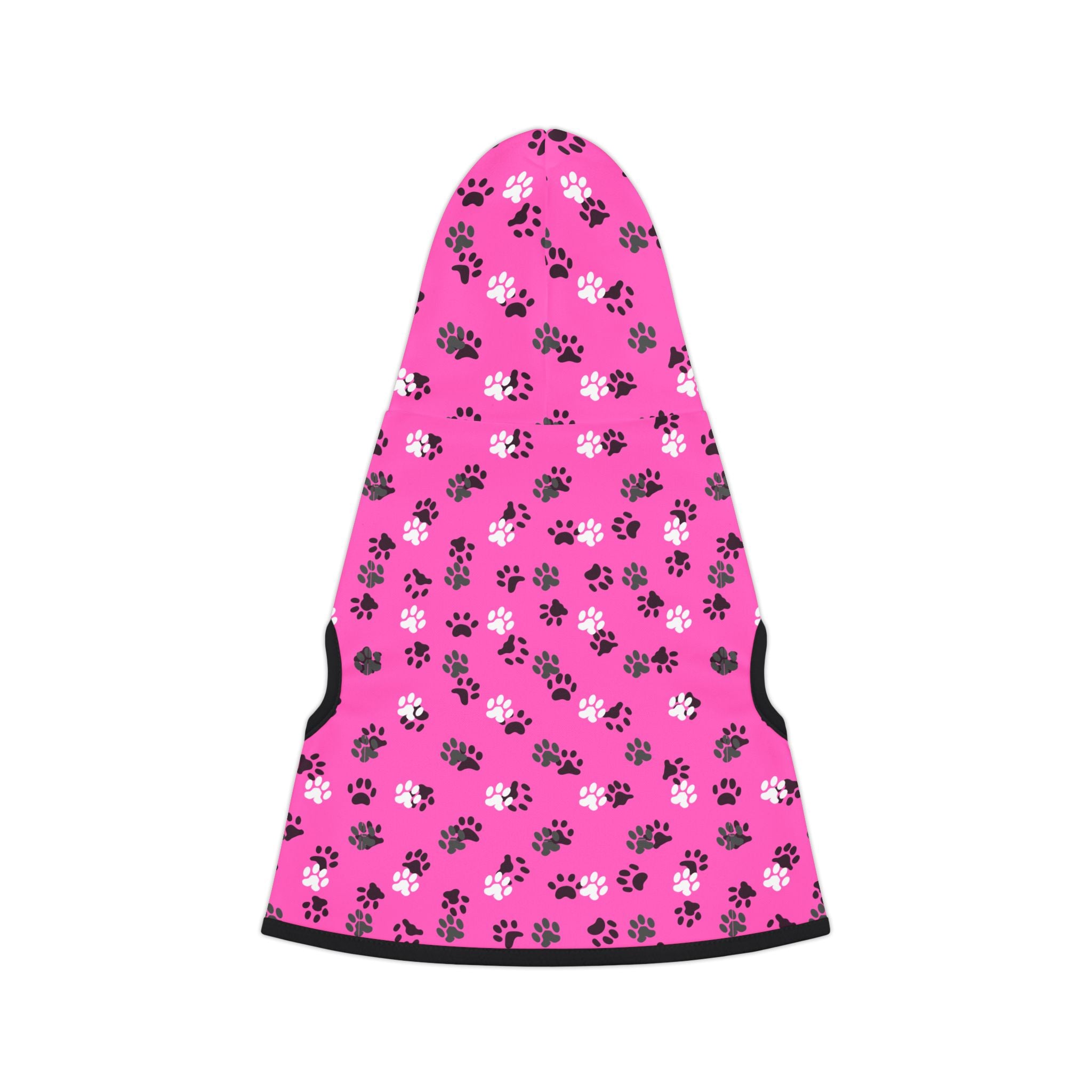 Photo depicting the ​Pink Paw Prints Pet Hoodie from EpiAl's Shop.