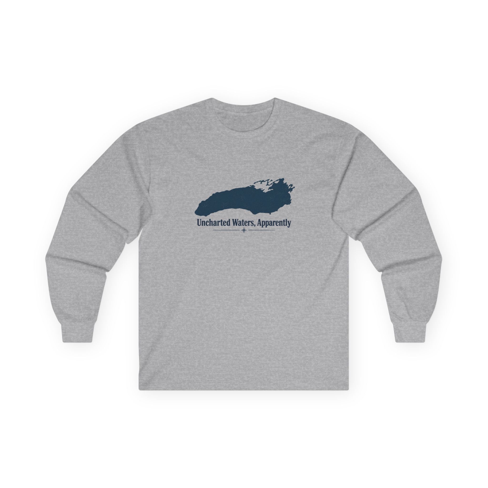 Uncharted Waters, Apparently Long Sleeve Tee | Lake Ontario Humor Shirt