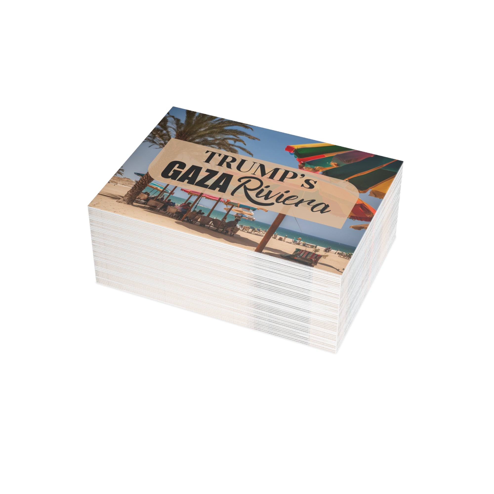 Trump’s Gaza Riviera Design Postcard Bundles with Envelopes
