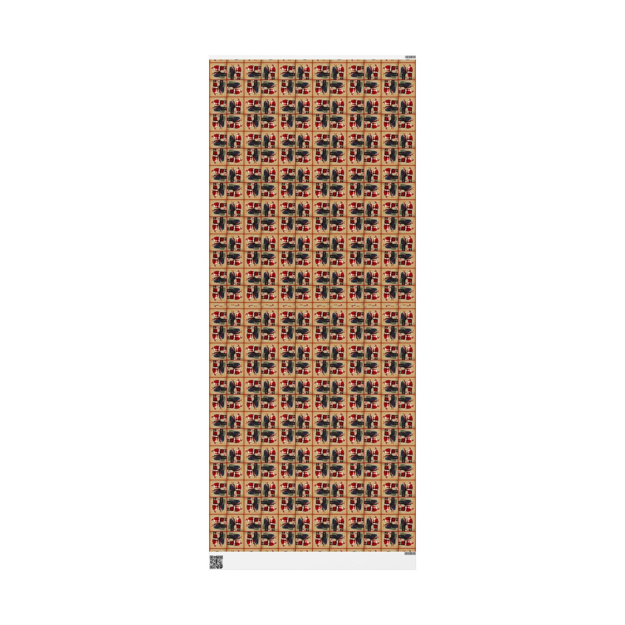 Vintage Trump & Santa Holiday Wrapping Paper