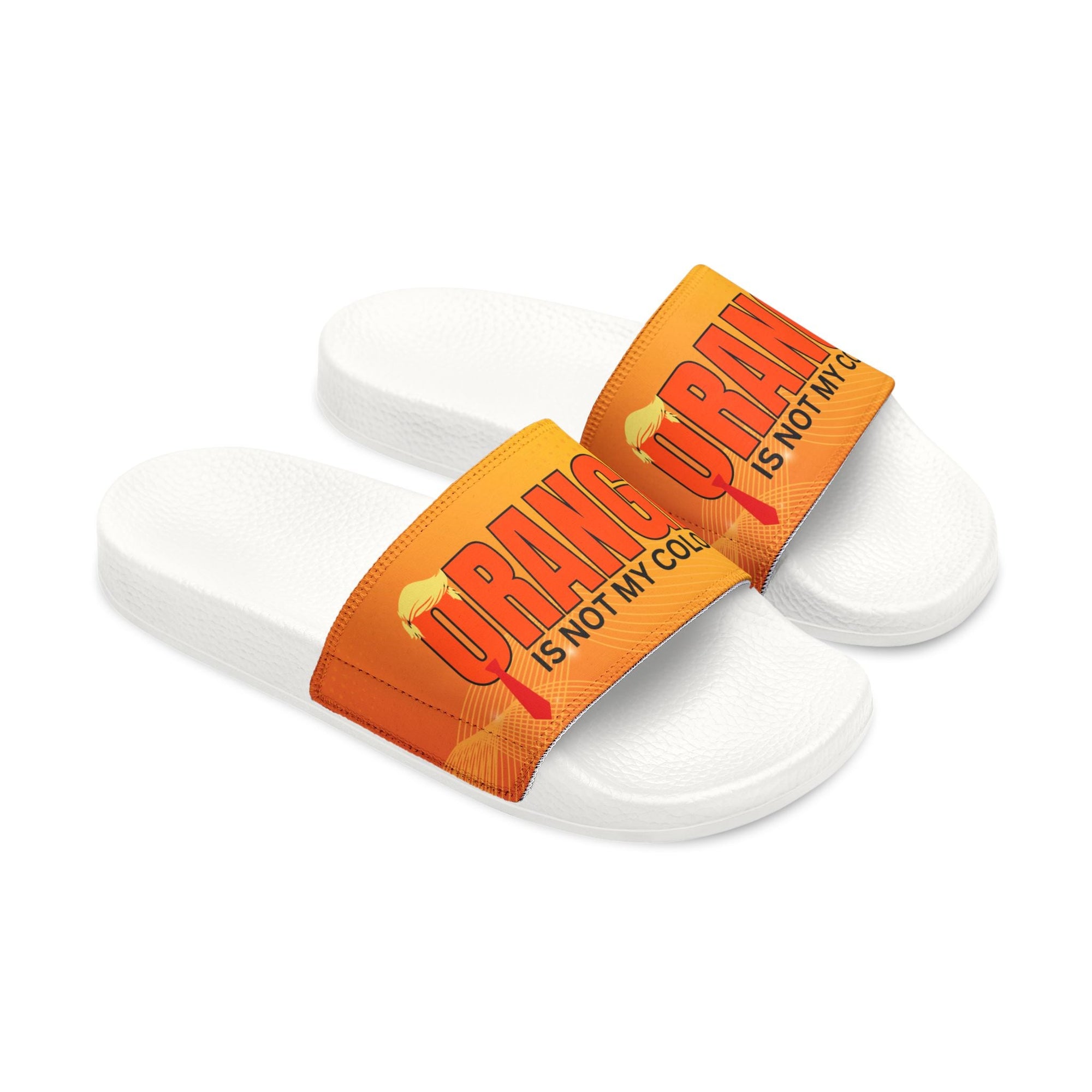Trendy Men's Sandals - 'Orange Is Not My Color' Statement Footwear Printify