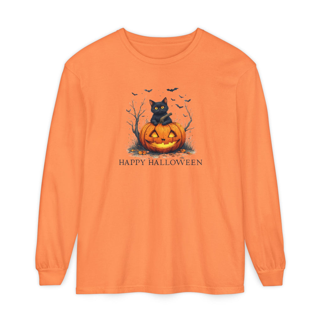 Happy Halloween Cat Long Sleeve T-Shirt