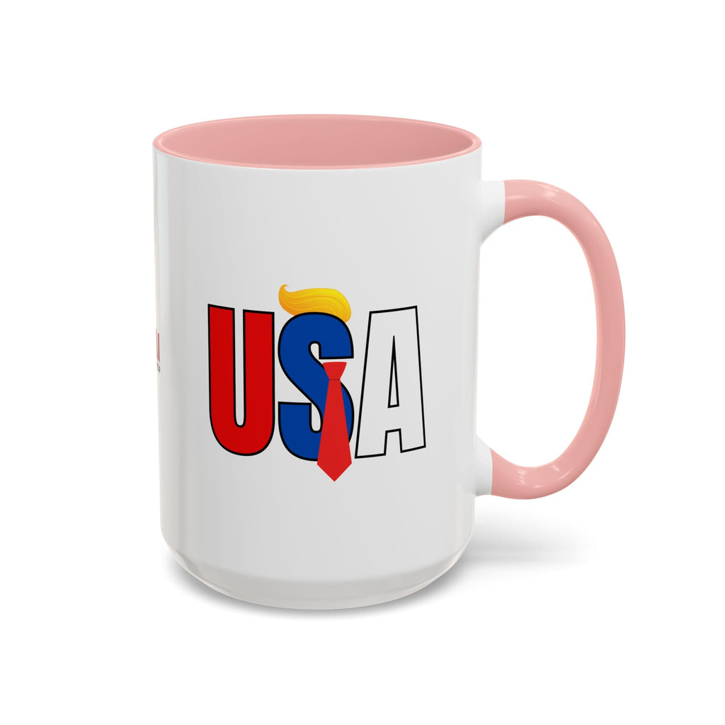 Trump USA Accent Coffee Mug Printify