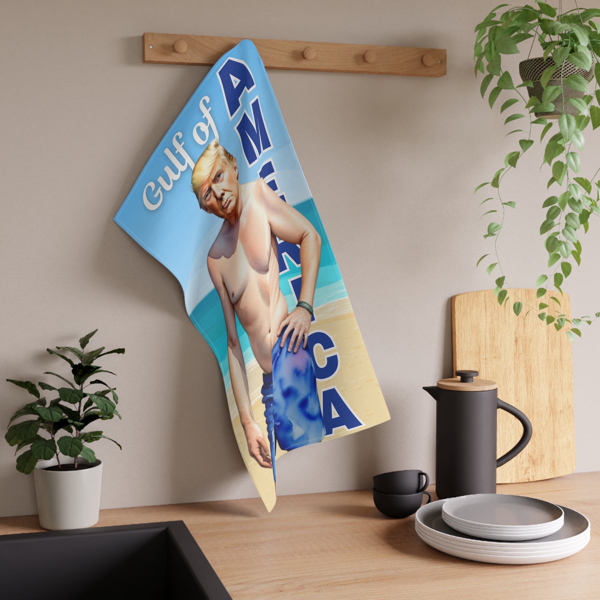 Humorous Beach-Themed Tea Towels - American Gulf Design