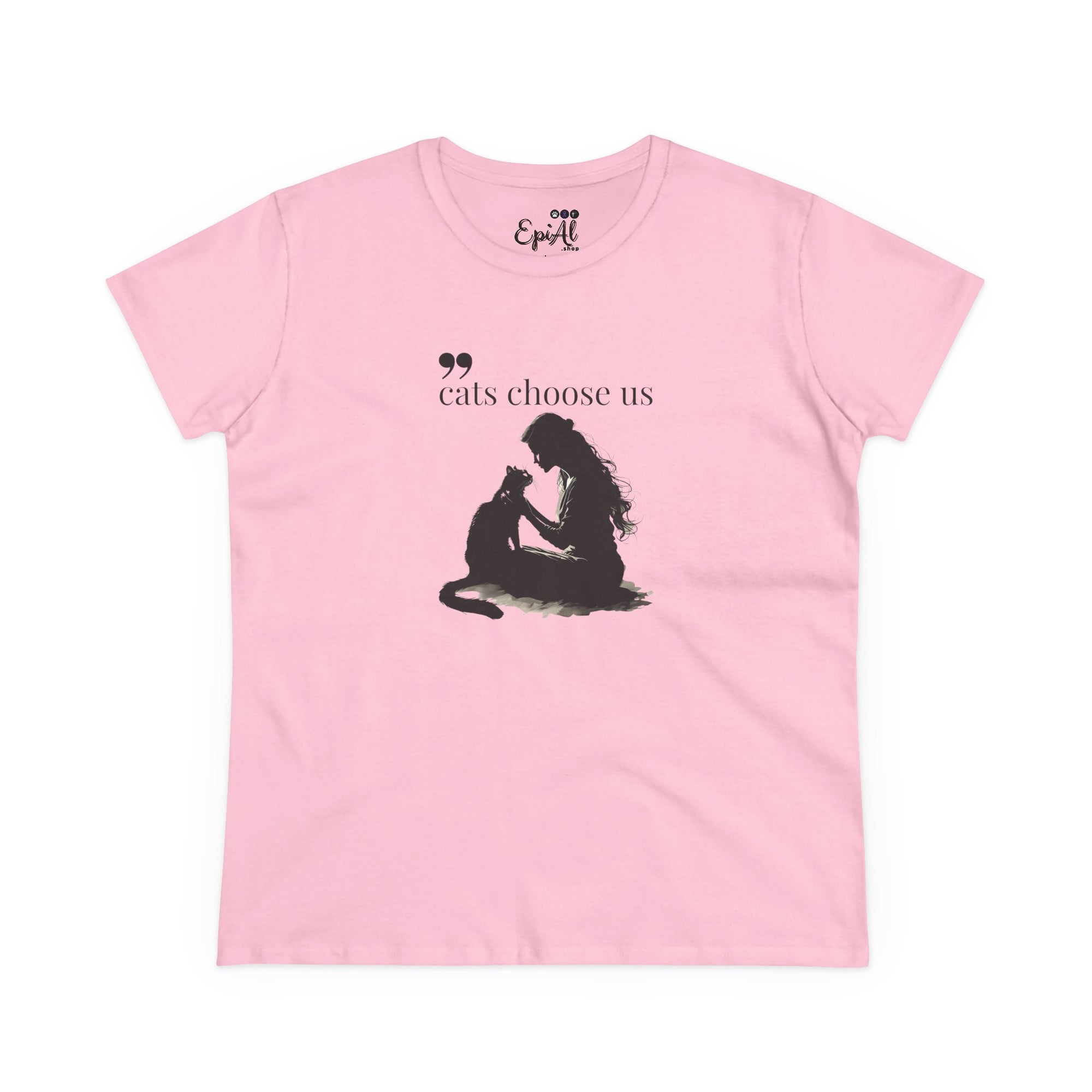 Women's Cat Lover Tee - "Cats Choose Us" Graphic Shirt