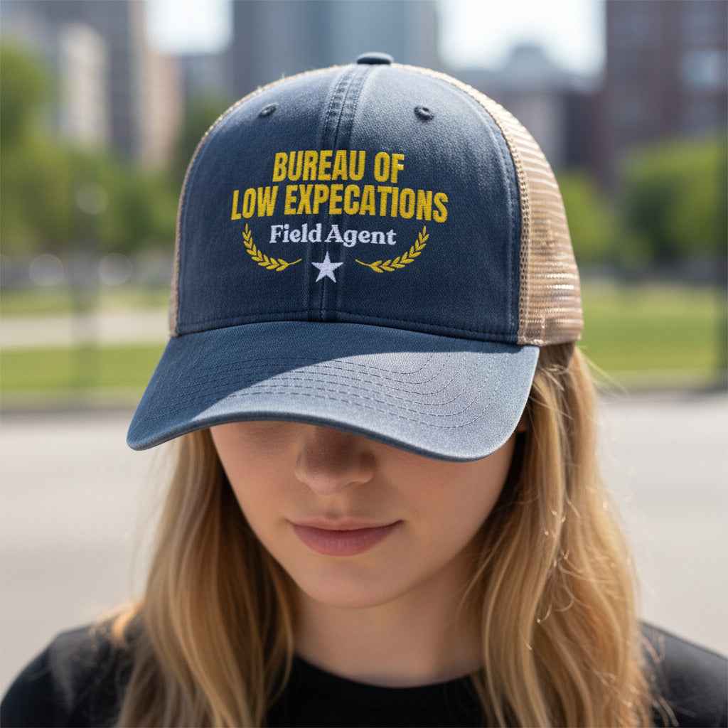 Bureau of Low Expectations Field Agent Women's Ponytail Trucker Hat