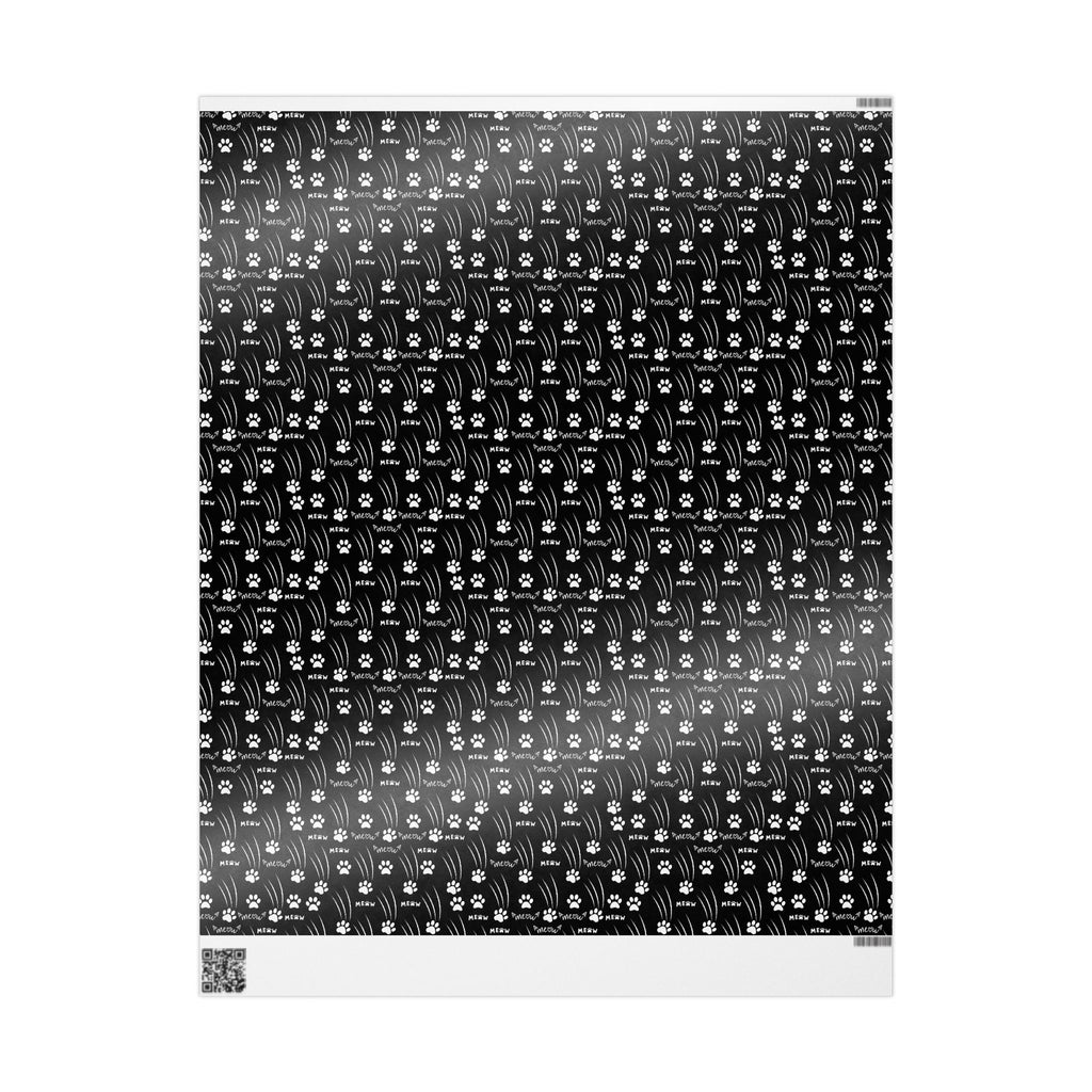 Cat Paw Scratch Gift Wrap – Black & White