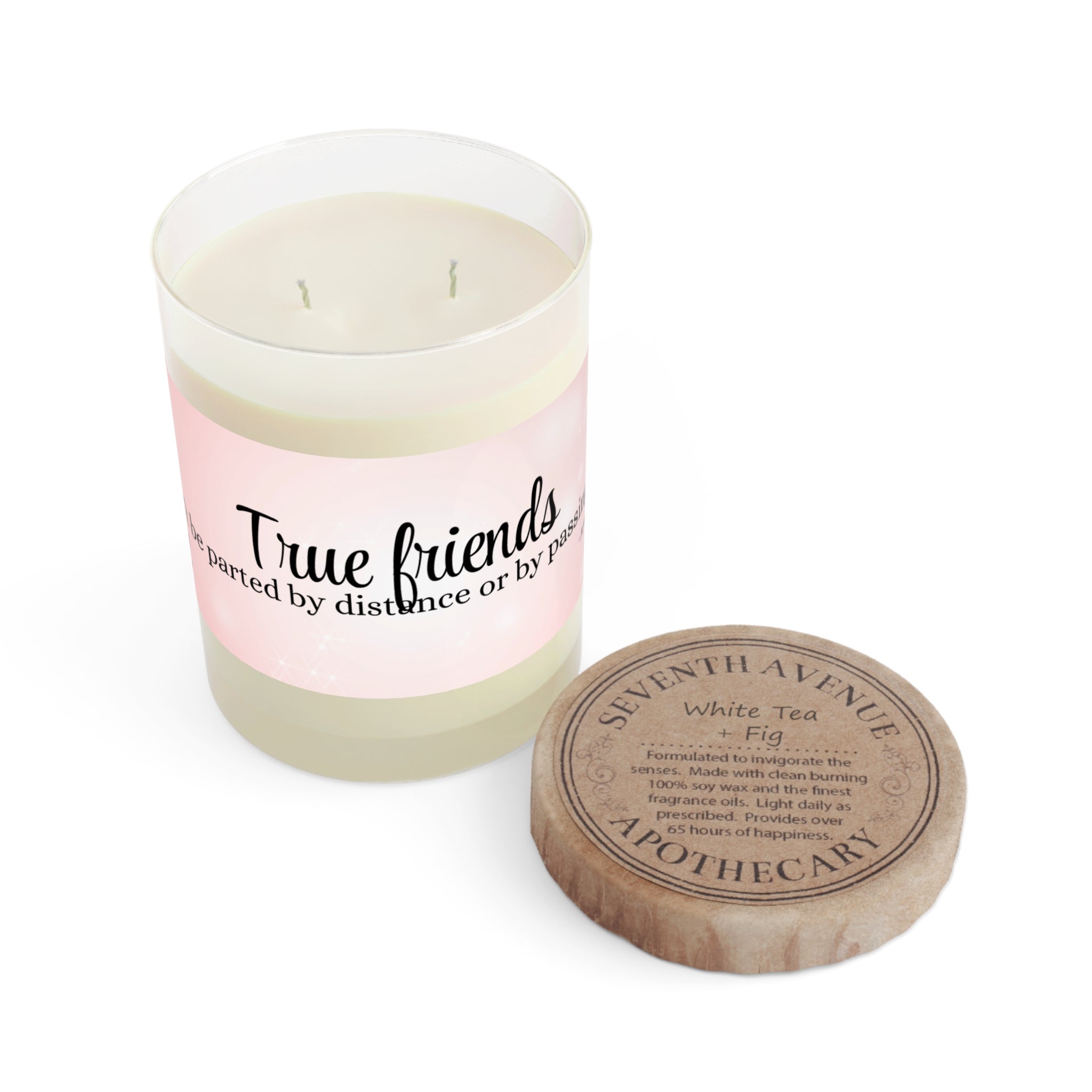 Photo depicting the ​True Friends Scented Candle - Full Glass, 11oz from EpiAl's Shop.