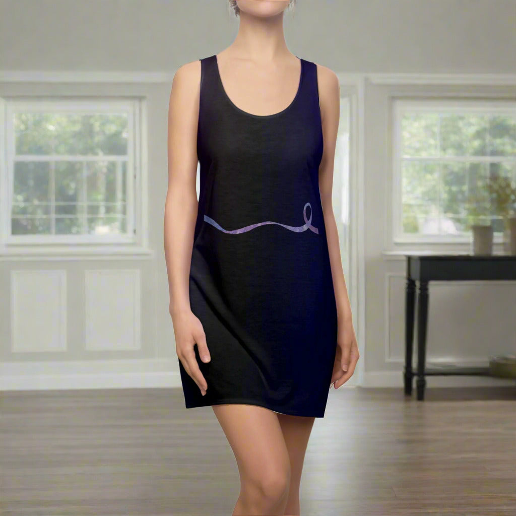 Purple Ribbon for Epilepsy Racerback Dress - Modern Chic with a Message Printify