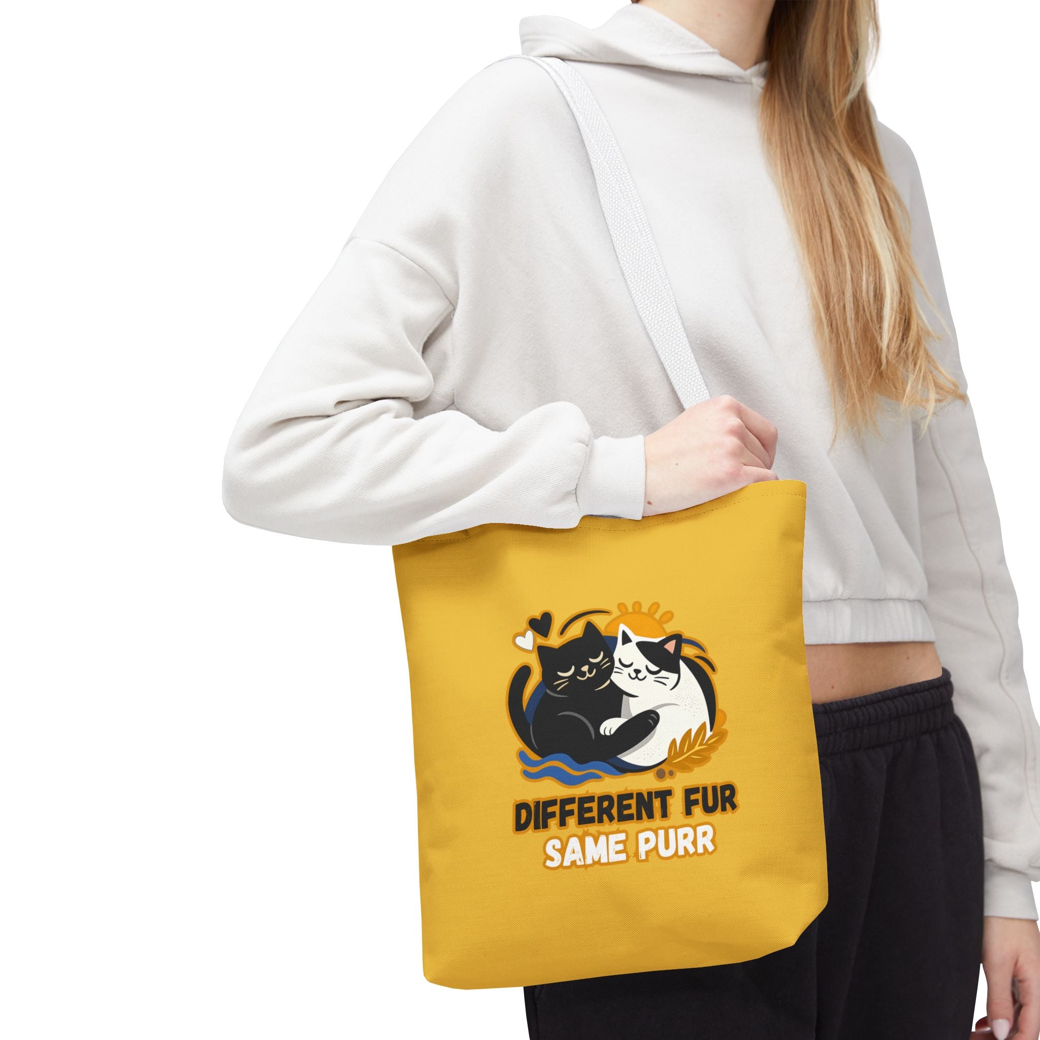 Different Fur, Same Purr Cat Tote Bag – Cozy Friendship Market Bag