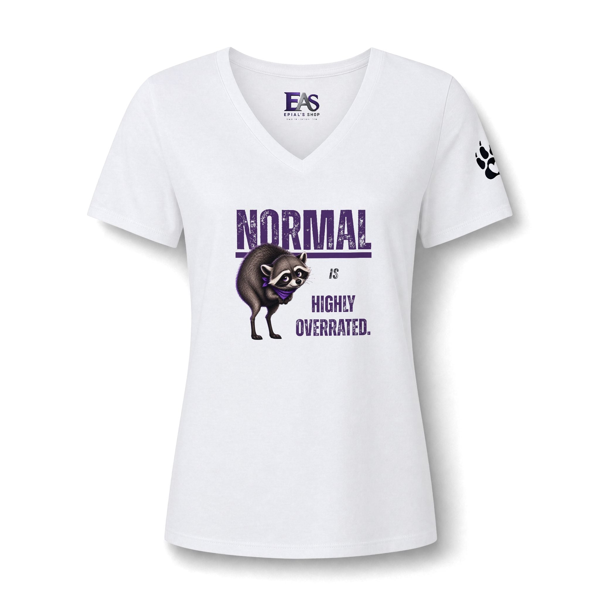 Normal Is Highly Overrated Jimothy Women’s V-Neck T-Shirt