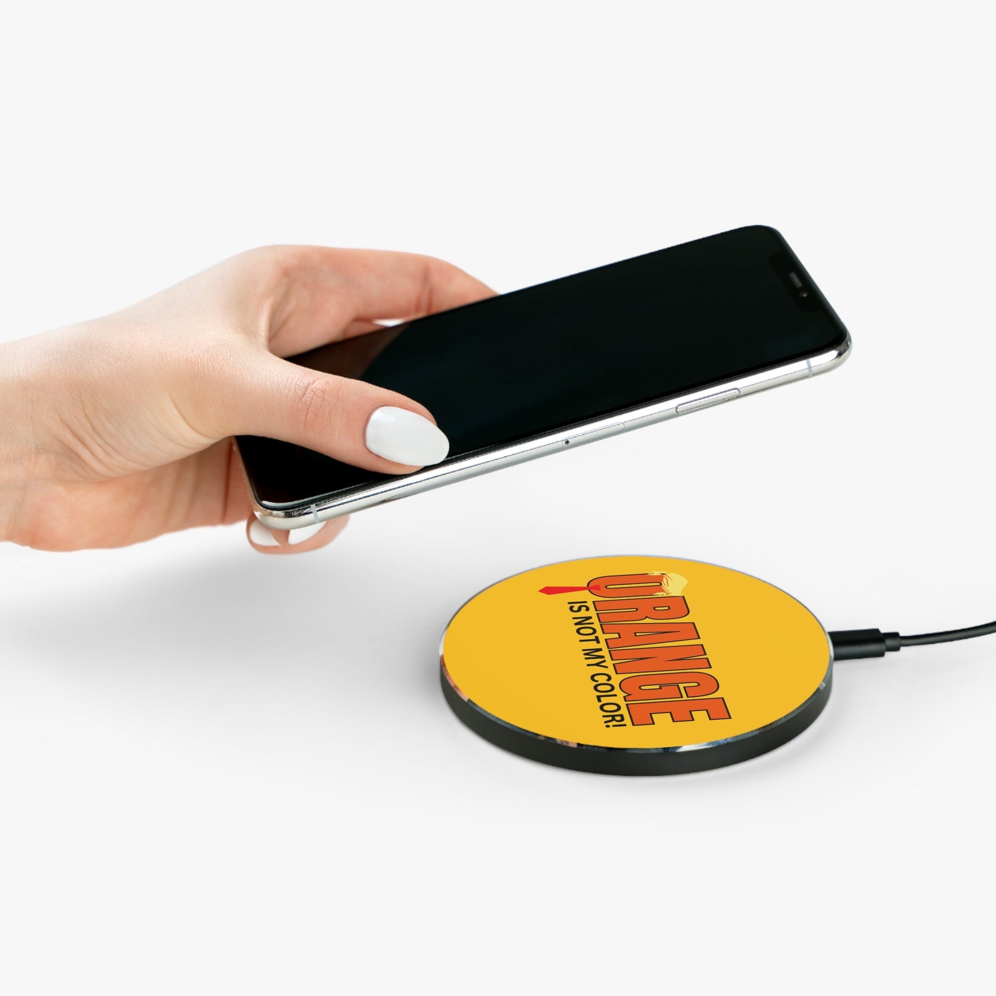 Funny Wireless Charger - "Orange Is Not My Color!" - Fast Charging Pad Printify