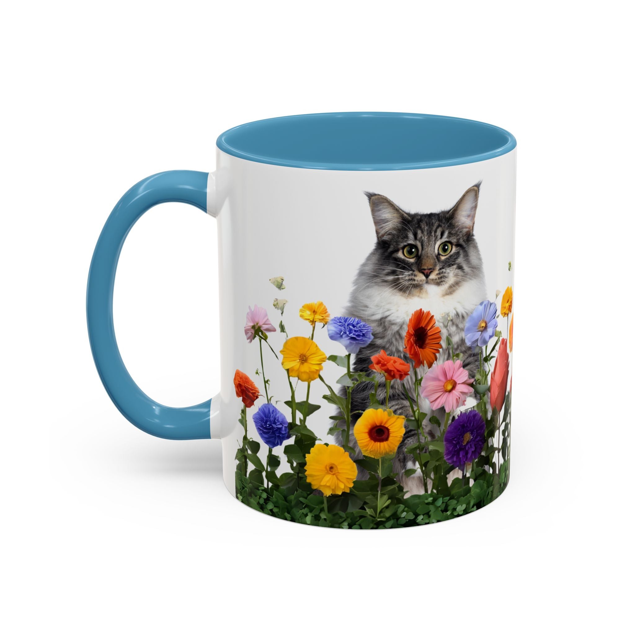 Floral Cats Coffee Mug - 11 oz/15 oz