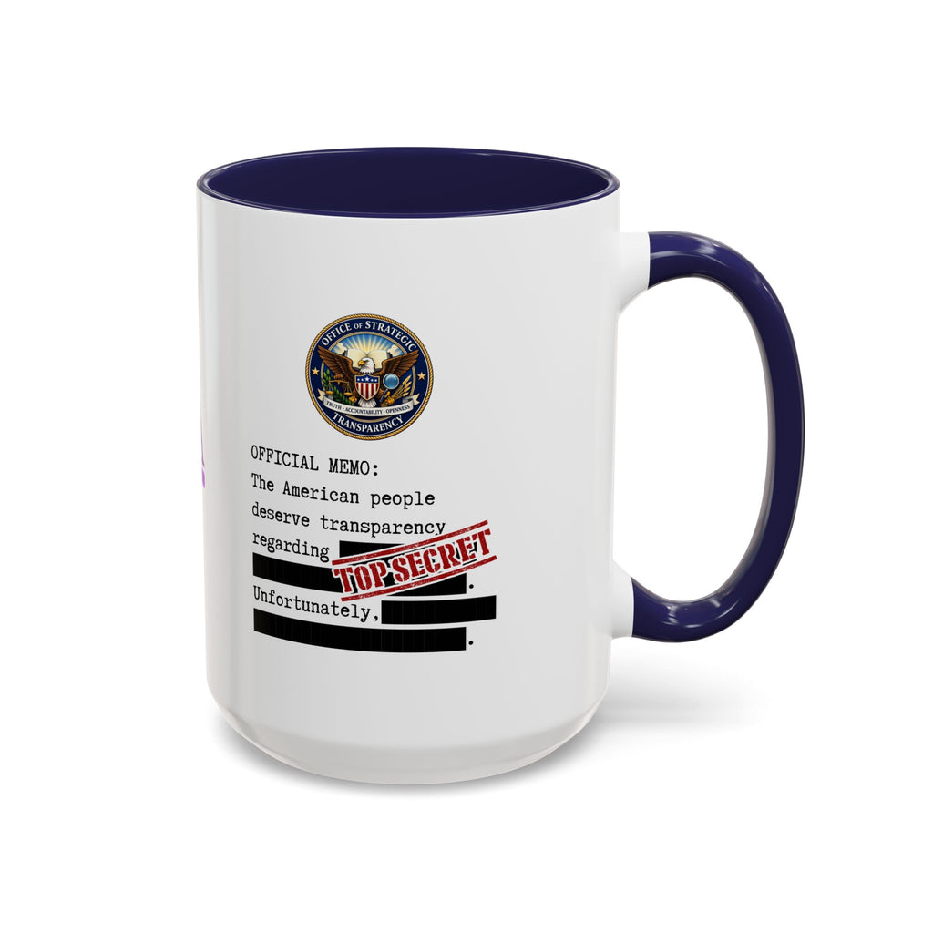 Official Memo Top Secret Coffee Mug – Political Satire Two-Tone Mug