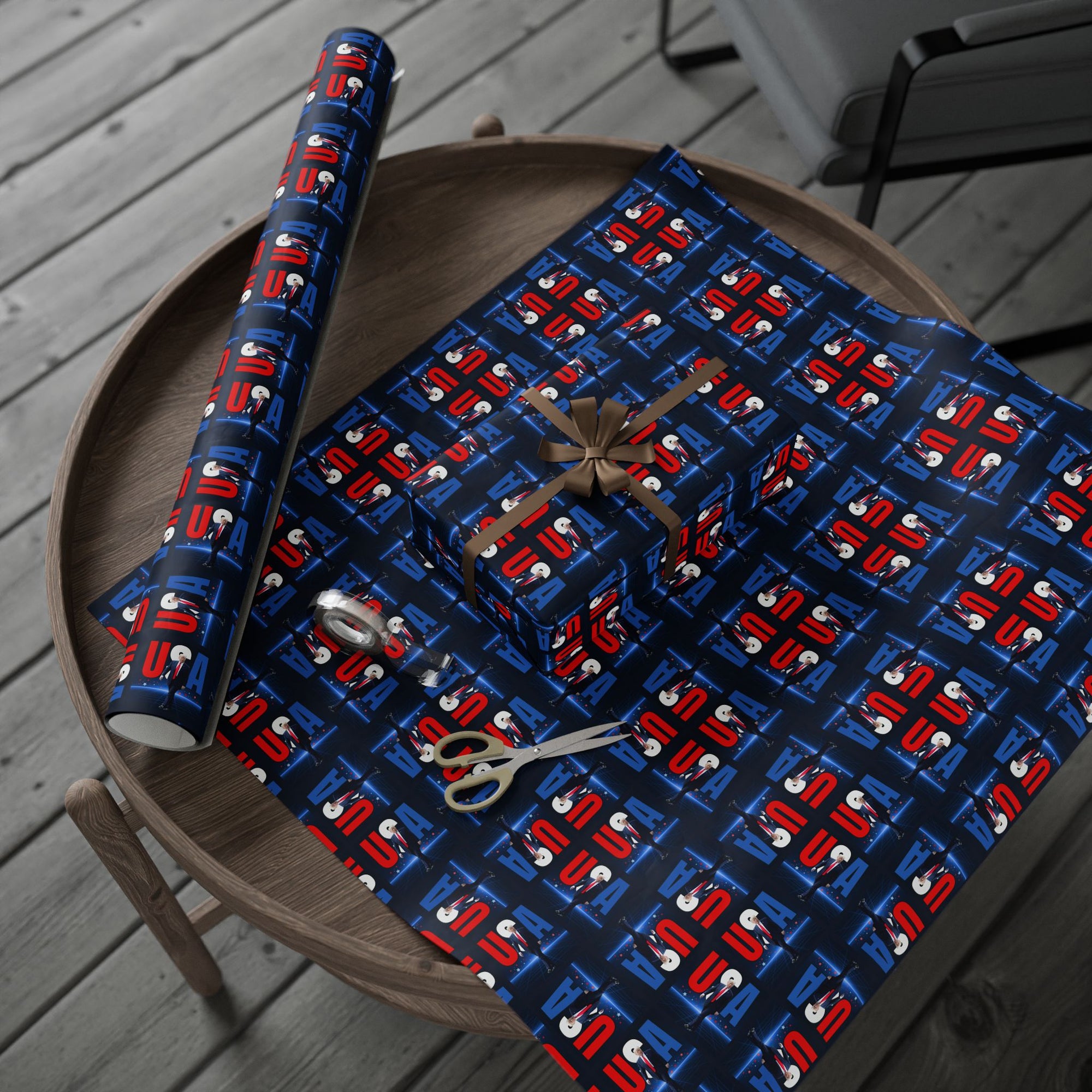Patriotic USA Wrapping Paper for Celebrations and Holidays