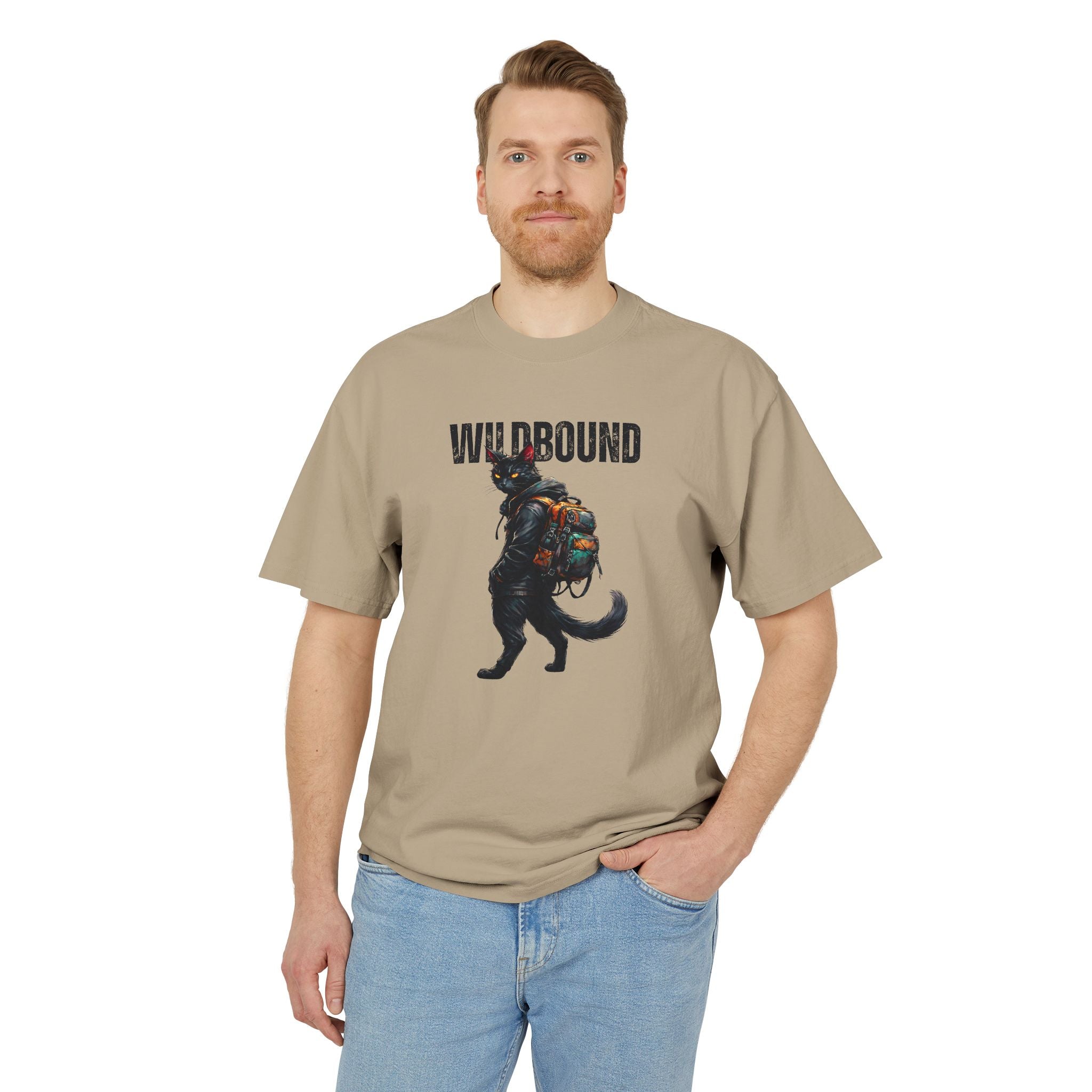 Wildbound Backpack Cat Heavyweight Faded Tee