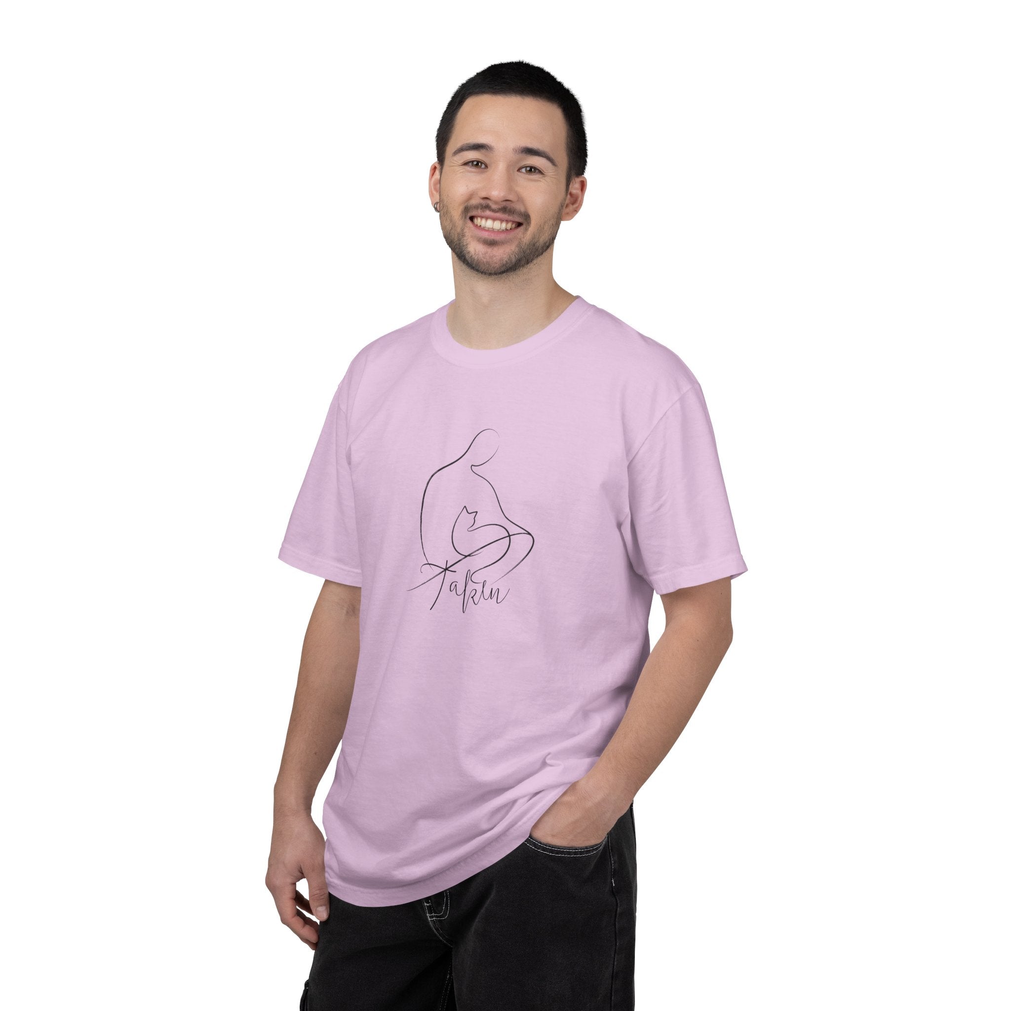 Taken | Abstract Person & Cat Line Art T-Shirt