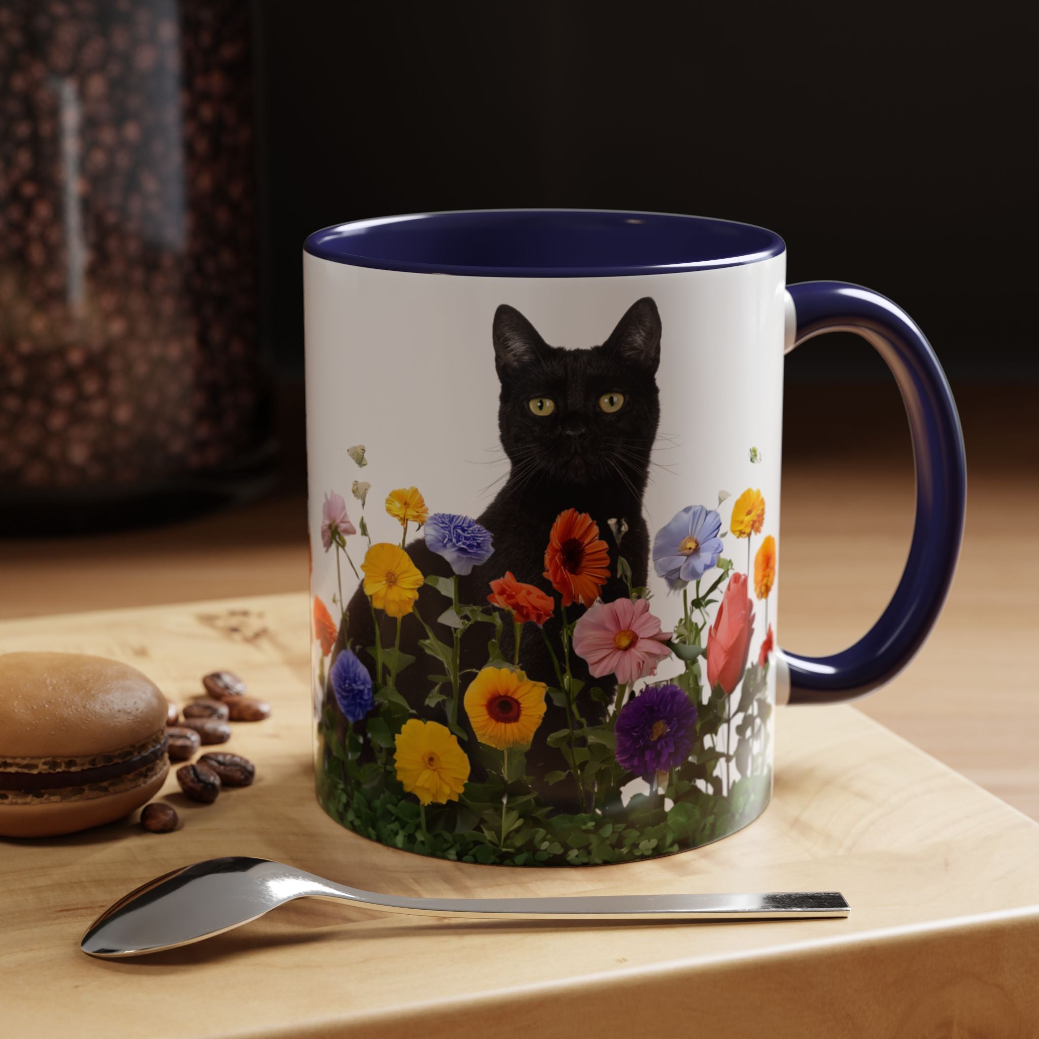 Floral Cats Coffee Mug - 11 oz/15 oz