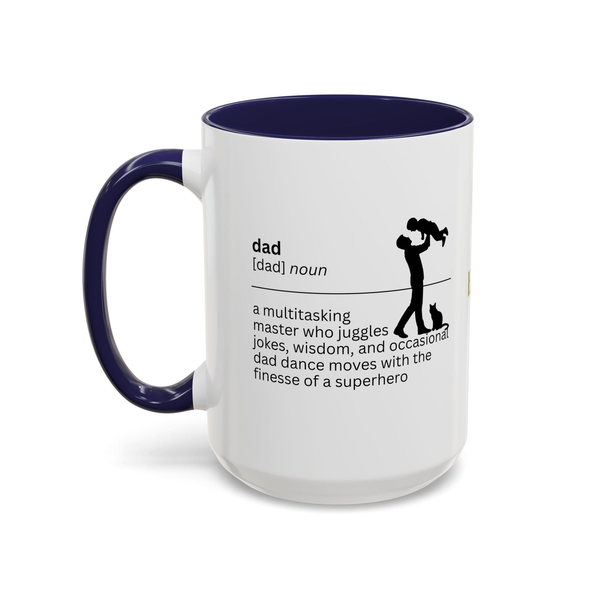 Dad Multitasking Accent Coffee Mug - Perfect Gift for Dads