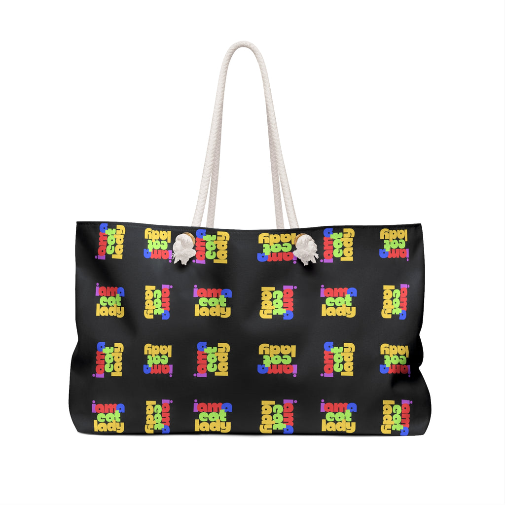 Colorful Cat Lady Weekender Bag