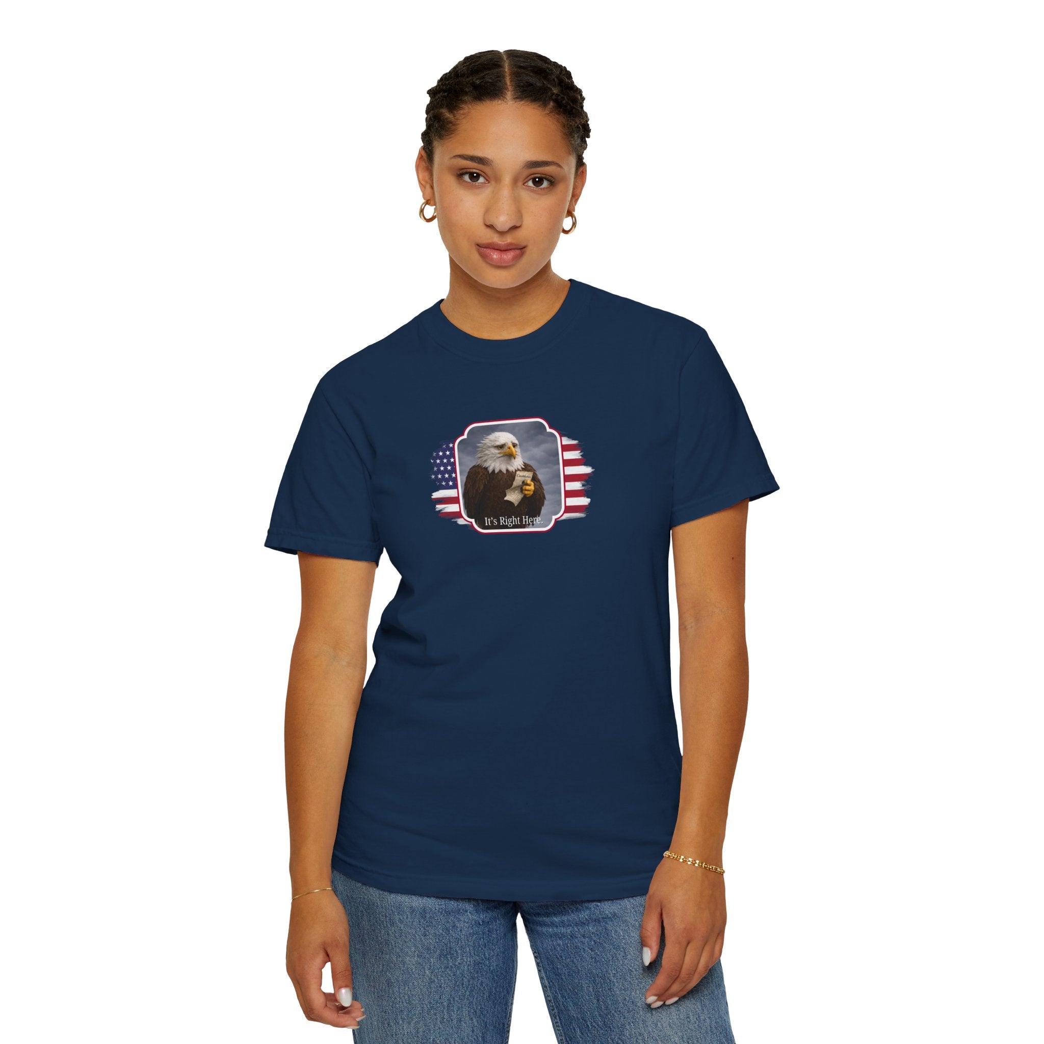 “It’s Right Here” Political Parody T-Shirt
