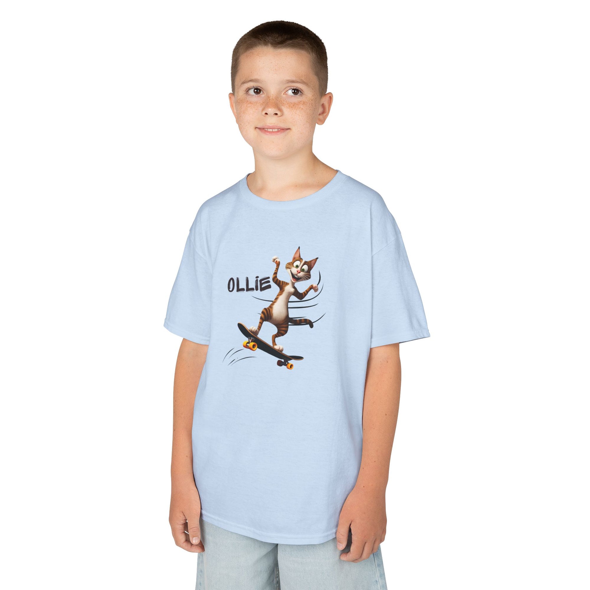 Kids Ollie Cat Tee - Fun and Playful Cotton T-Shirt for Children