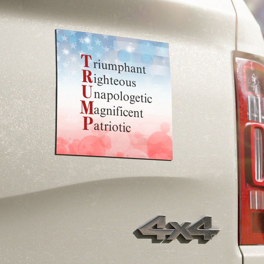 Pro-Trump Acronym Design Bumper Magnet Printify