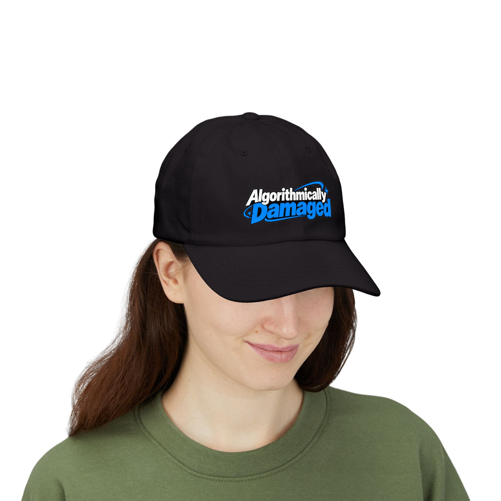 Algorithmically Damaged Dad Hat | Funny Algorithm Social Media Cap