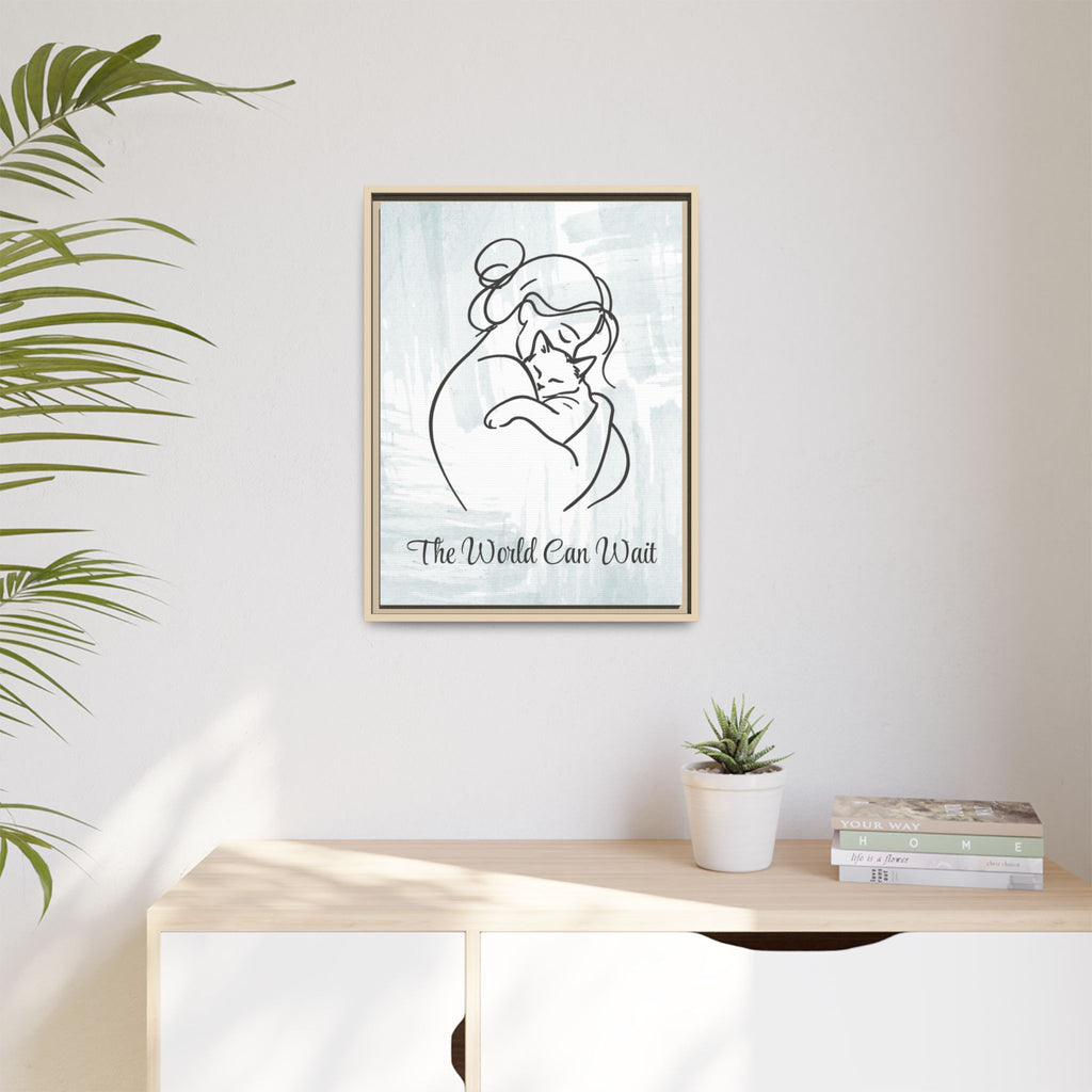 The World Can Wait Cat Canvas Print