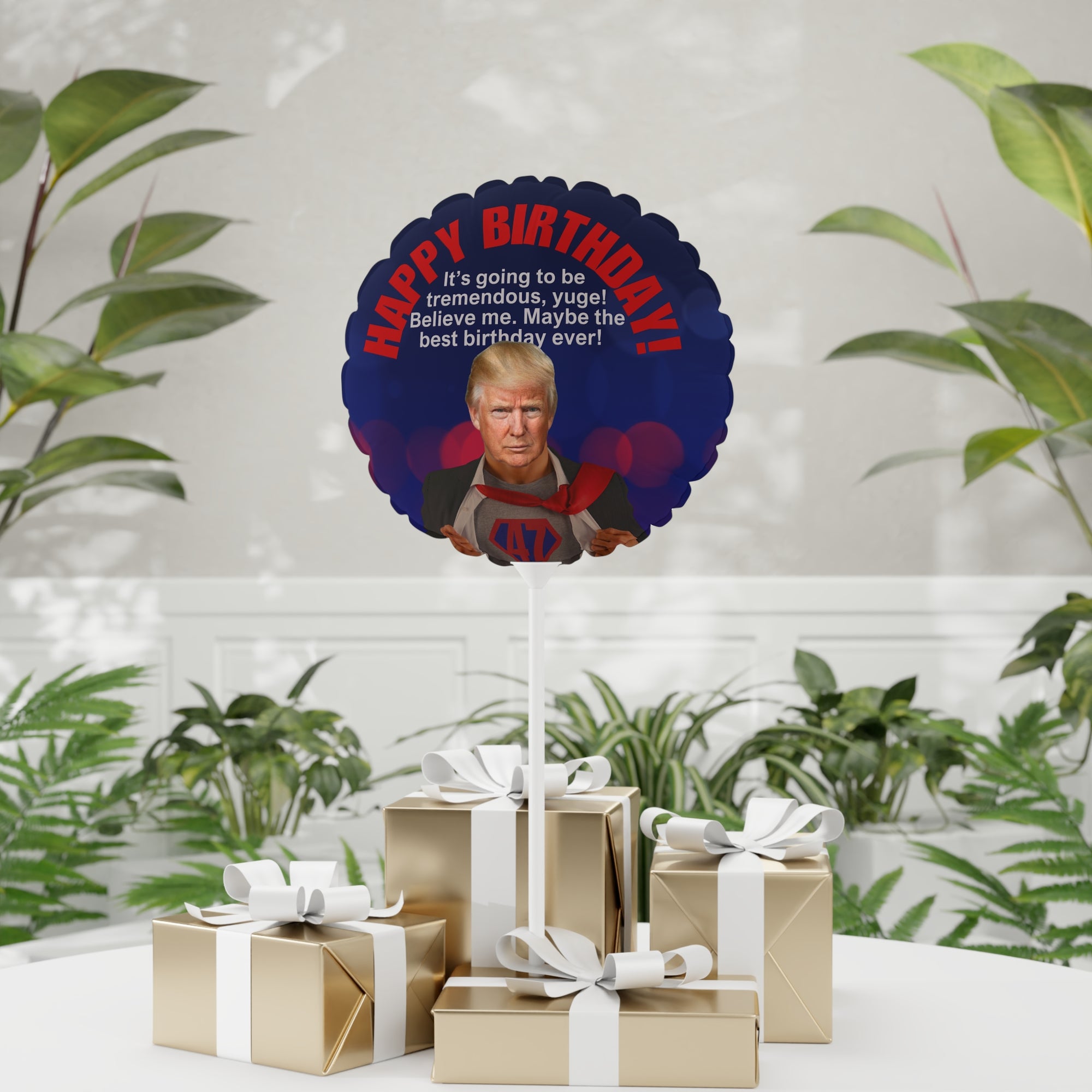 Trump Happy Birthday Balloon (Round), 11"