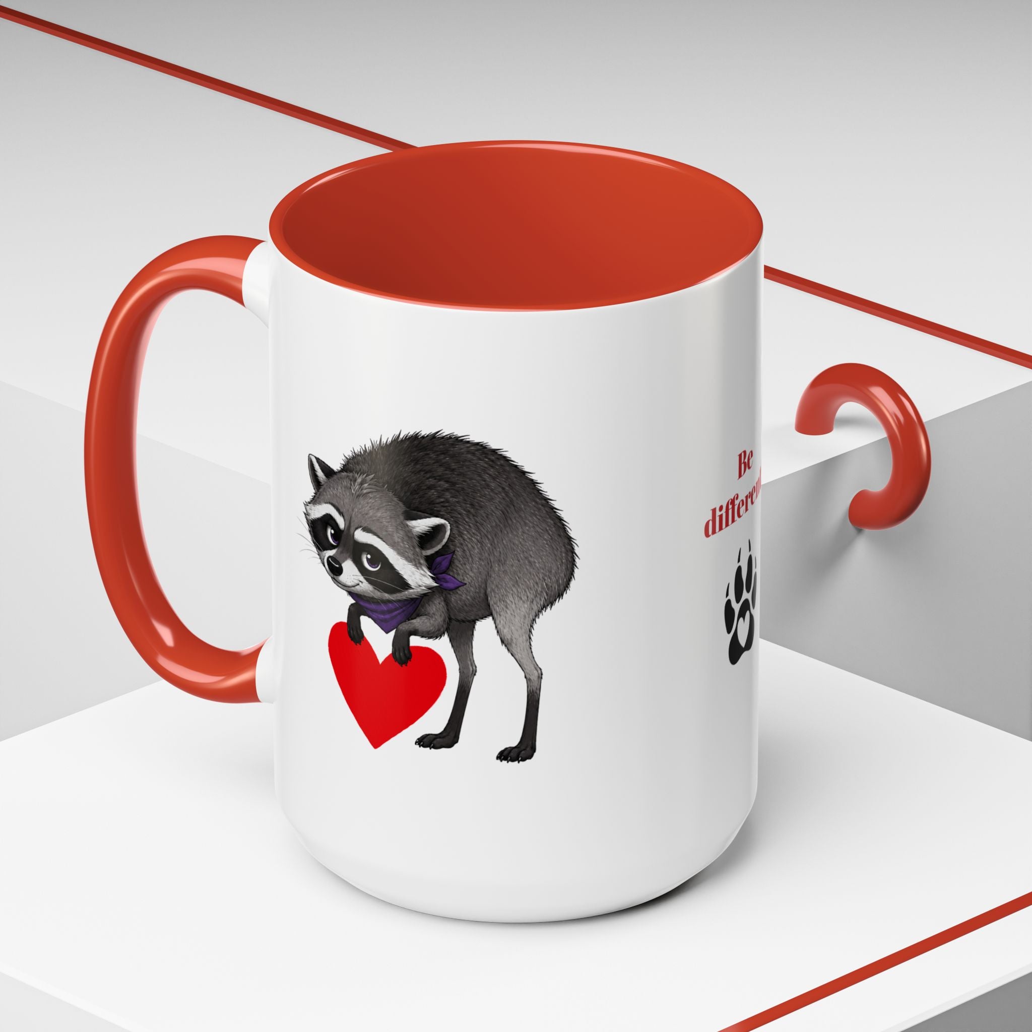 Jimothy “Be Different” Raccoon Mug