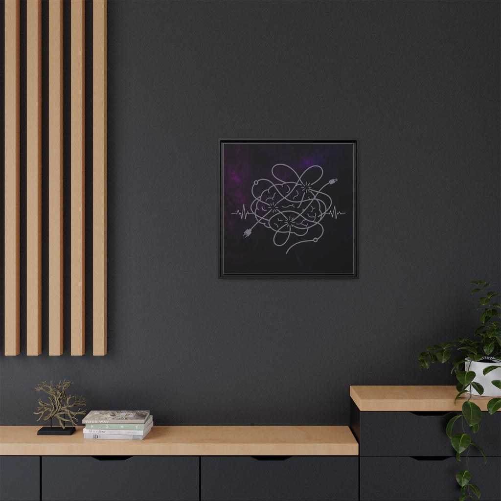 Tangled Brain Epilepsy Awareness Framed Canvas Print