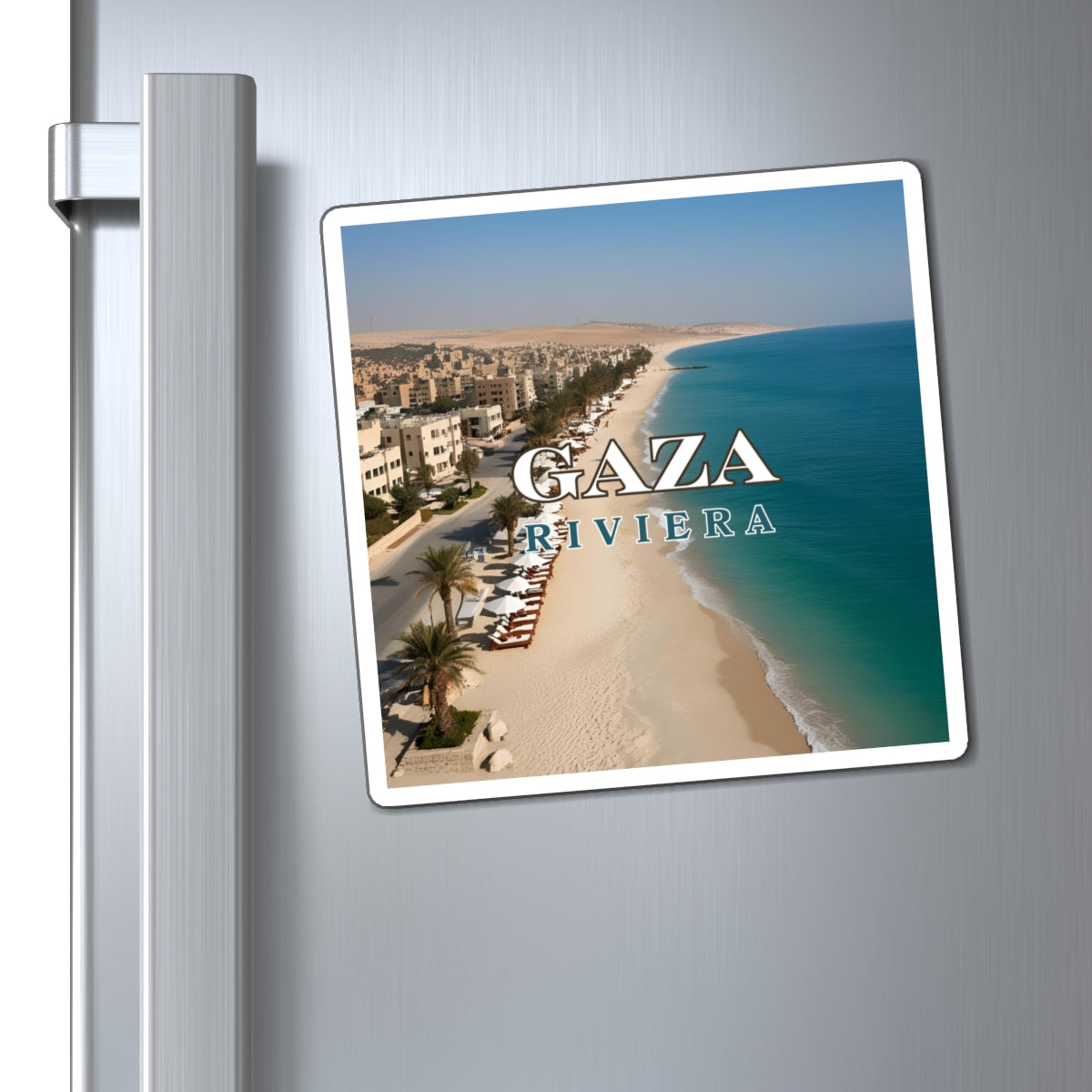 Gaza Riviera Travel Magnet Printify
