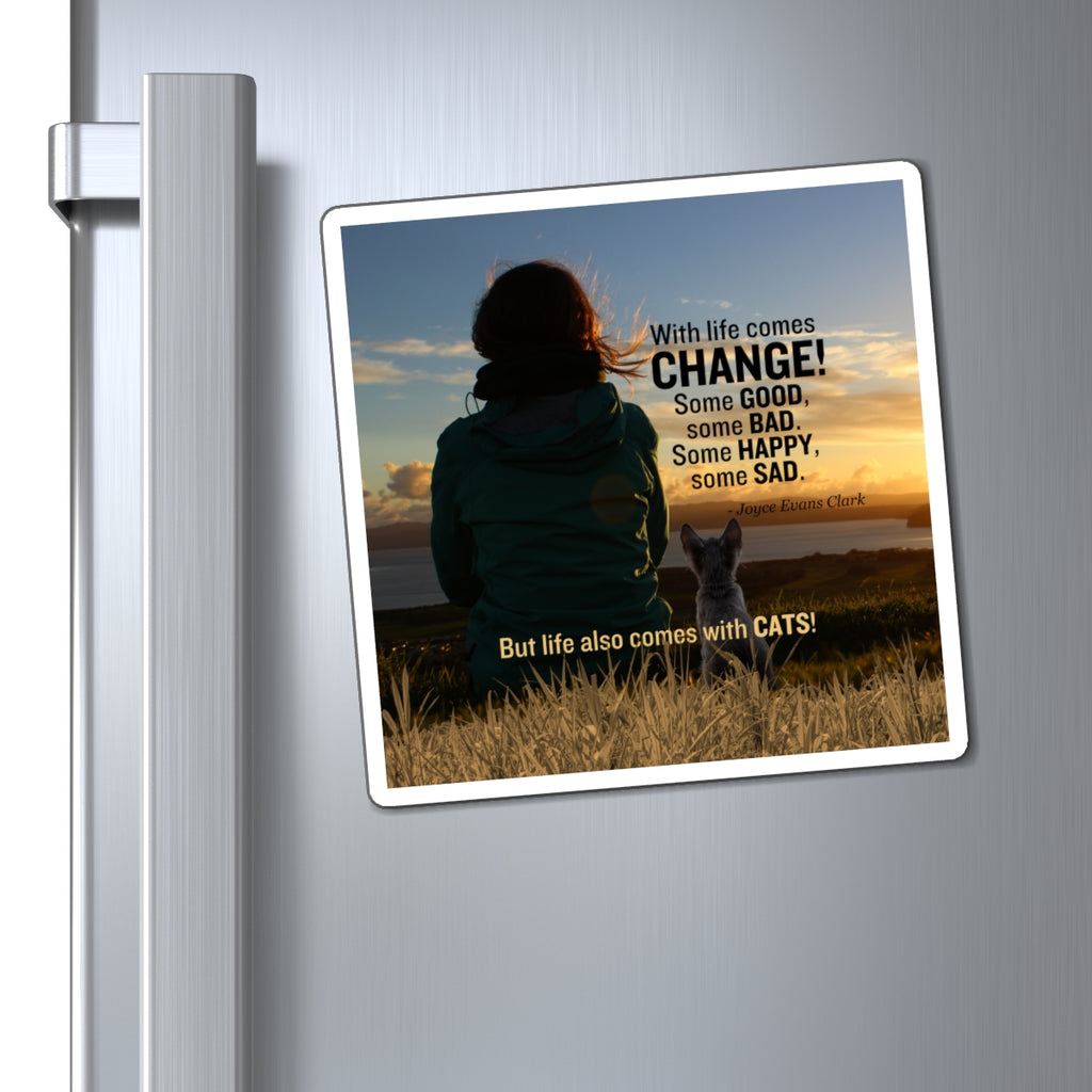 Photo depicting the ​Life Comes with Cats Magnets from EpiAl's Shop.