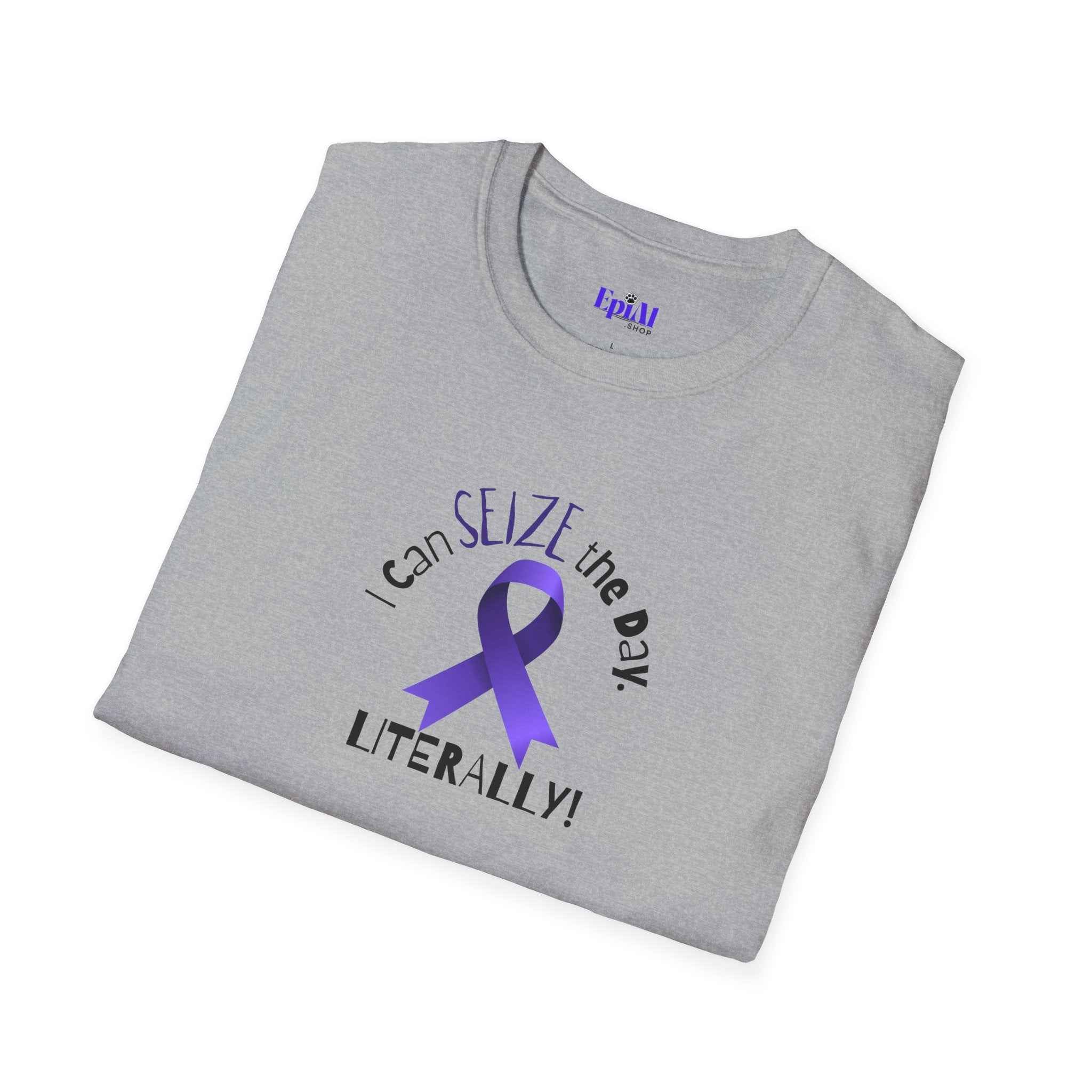 “I Can SEIZE the Day — Literally!” Epilepsy Awareness Pin Button (3