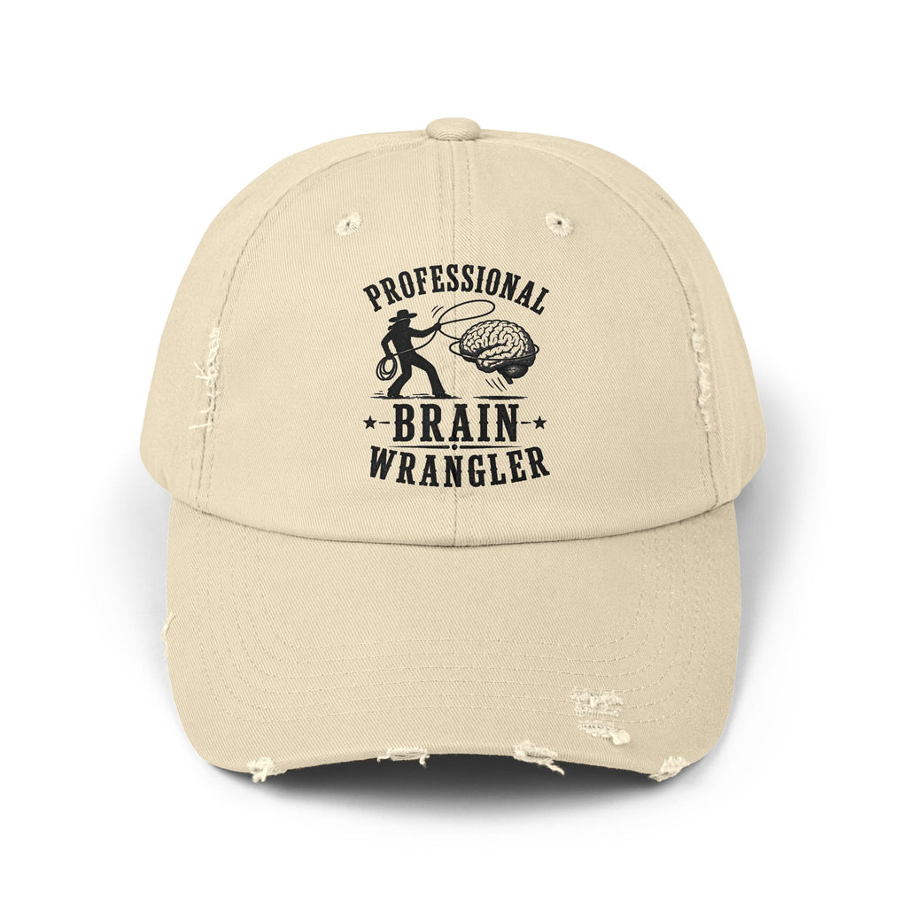 Professional Brain Wrangler Distressed Cap