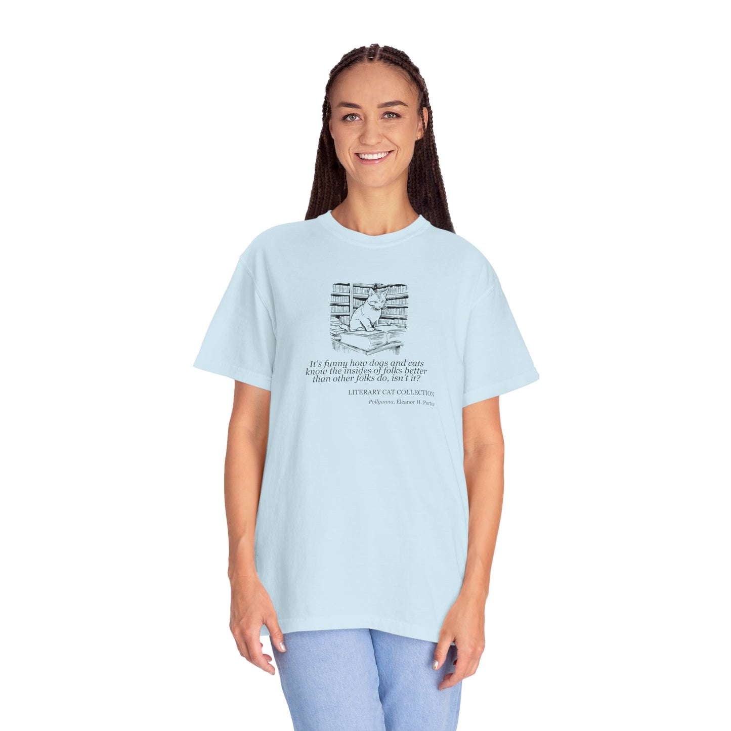 Literary Cat Unisex T-Shirt - Pollyanna