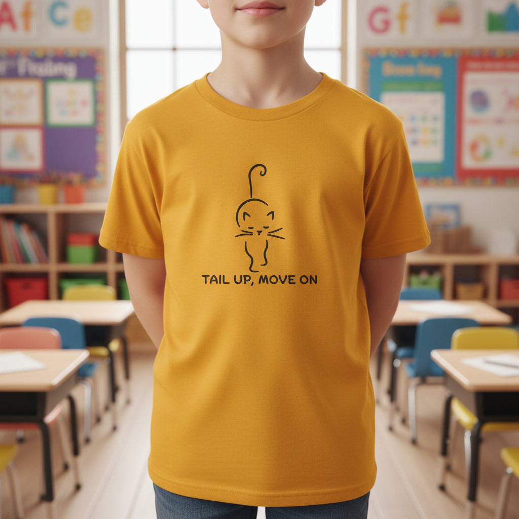 Tail Up, Move On Youth Tee – Small Human, Big Attitude
