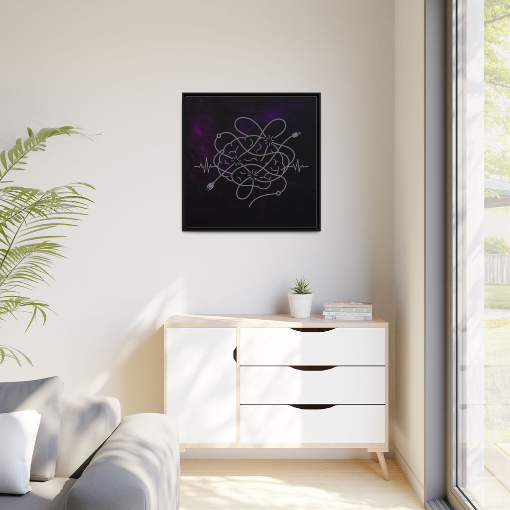 Tangled Brain Epilepsy Awareness Framed Canvas Print